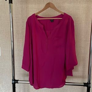 Purple ish 3/4 sleeve blouse torrid